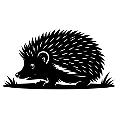 Çalı kuyruklu bir kokarcanın siyah beyaz çizimi.