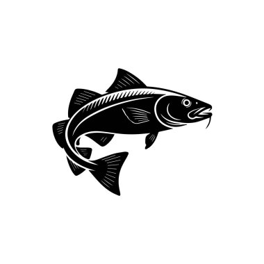 Siyah-beyaz-sıçrayan-sazan balığının-çizimi