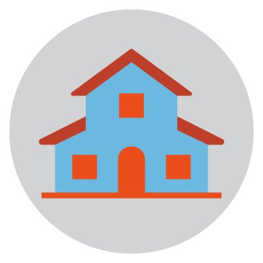 Yuvarlak gri çerçeveli çekici minimalist ev ikonu modern konut tasarımına taze bir bakış sunuyor