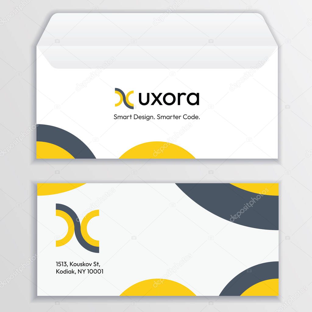 Brand Identity design template of a company envelope easily editable and customizable