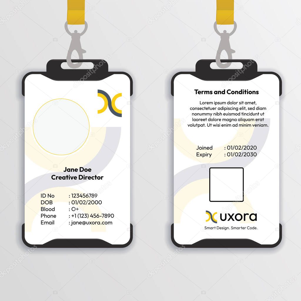 Brand Identity design template of a company identity card easily editable and customizable
