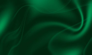 Modern görseller için soyut yeşil dalgalı arka plan ipeksi doku ve kıvrımlı hareket tasarımı