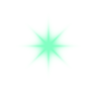 soyut parlayan nane yeşili yıldız patlaması şekli ve grafik sanatında kullanılan yumuşak dış parıltı