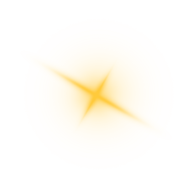 Enerji veya bilim kurgu tasarımı için saydam arkaplan üzerinde parlak sarı ışık halkaları ve işaret fişeği çizgileri
