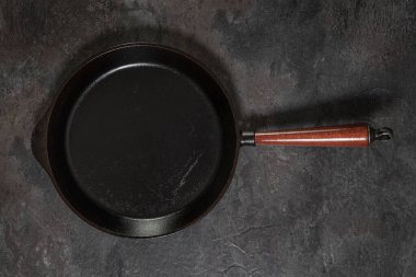 Stüdyonun arka planında, tahta saplı büyük, kullanılmış demir tavanın yukarıdan aşağı görüntüsü.