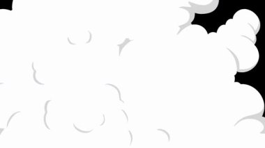 2D FX SMOKE Elementleri hareket grafikleri çizgi film duman efektlerinin elle çizilmiş animasyonları. Alfa kanalı 4K video içeriyor.