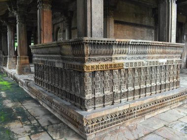 Ahmedabad, Gujarat 'taki tarihi bir basamak olan Bai Harir Vav' ın karmaşık taş oymaları ve mimari ayrıntıları, sanat ve tasarım eserlerini gözler önüne seriyor..