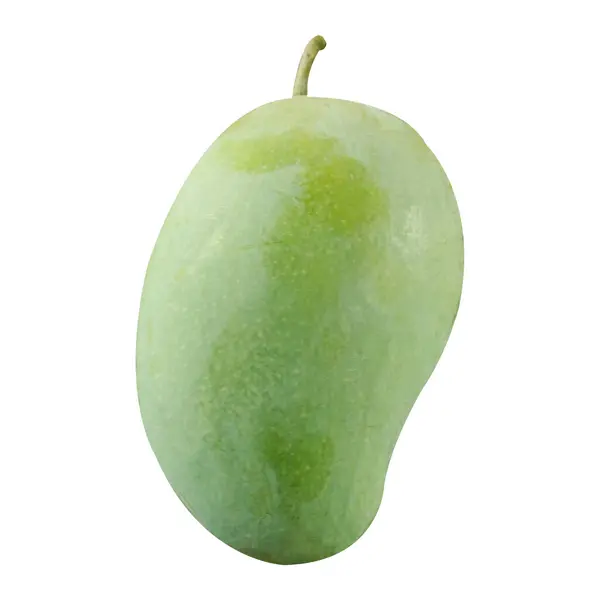 Beyaz arkaplanda yeşil mango izole edildi