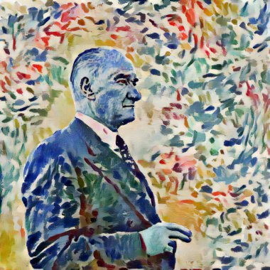Mustafa Kemal Atatürk 'ün renkli portresi