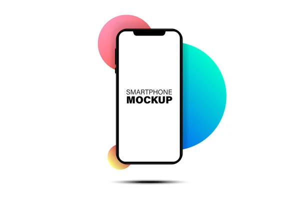 Realistische Smartphone Mockup Apparaat Mock Voor Presentatie Van Aanvraag Mobiele — Stockvector