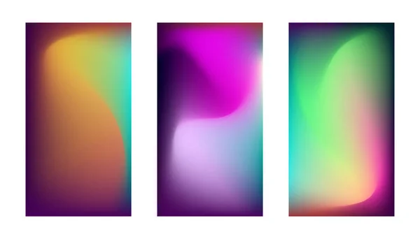 Abstracte Levendige Gradiënt Kleuren Achtergronden Voor Flyer Brochure Ontwerp Vectorillustratie — Stockvector