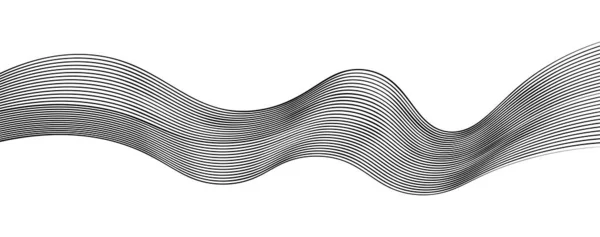 Abstrait Noir Blanc Fond Onde Vectorielle — Image vectorielle