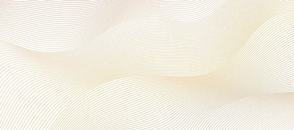 Fond Abstrait Avec Des Lignes Dorées Ondulées Illustration Vectorielle — Image vectorielle