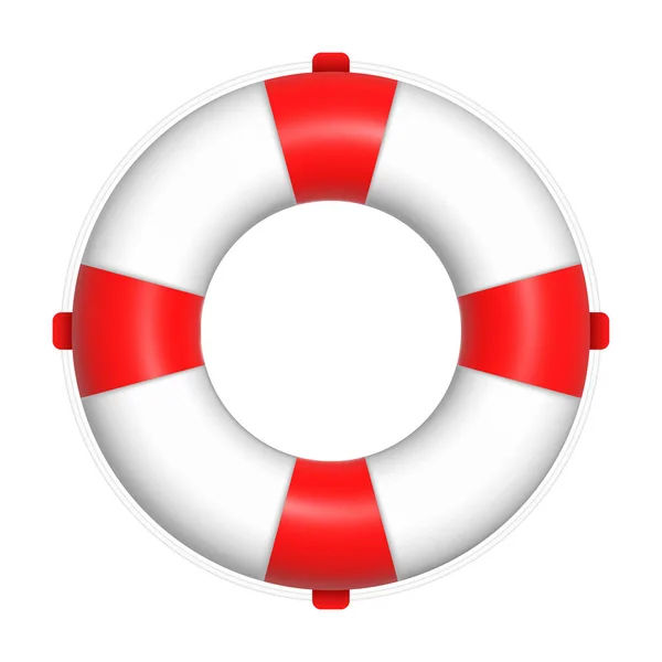 Life Buoy Isolated White Background Vector Life Ring — Stock Vector