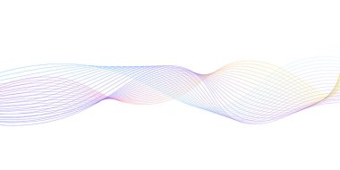 Dinamik dalga çizgileri tasarımı. Teknoloji ve ses dalgaları. Vektör illüstrasyonu