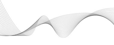 soyut siyah ve beyaz vektör dalga arkaplanı. 