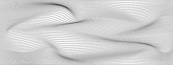 Черный Белый Волнистые Полосы Фона Векторная Иллюстрация — стоковый вектор