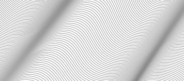 siyah ve beyaz dalgalı çizgili arka plan. Vektör illüstrasyonu