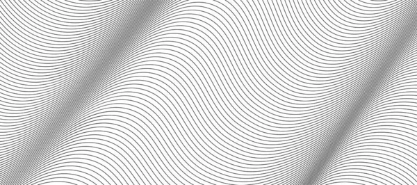 Schwarz Weiße Wellige Streifen Hintergrund Vektorillustration — Stockvektor