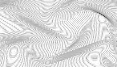 siyah ve beyaz dalgalı çizgili arka plan. Vektör illüstrasyonu