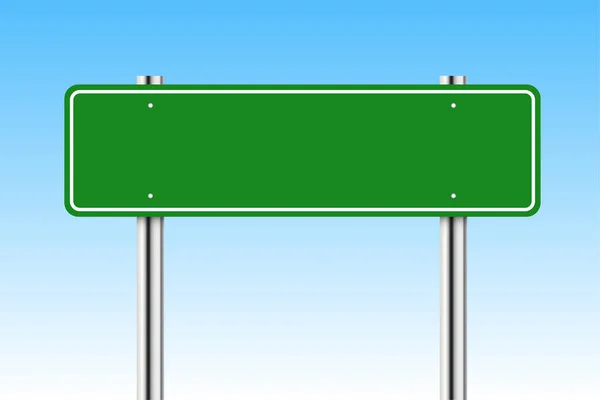 Blank Grønn Motorvei Sign Isolert Vektorillustrasjon – stockvektor