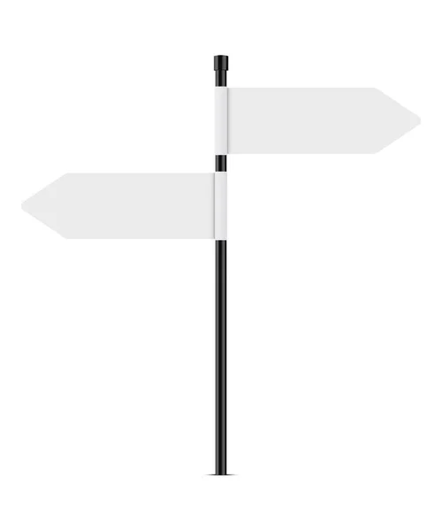 空白の道路標識ポスト ベクトルイラスト — ストックベクタ