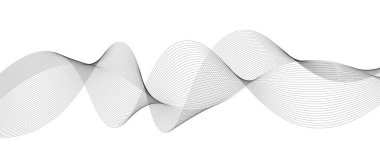 soyut siyah ve beyaz vektör dalga arkaplanı. 