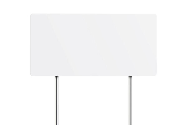 белый дорожный знак. векторная иллюстрация на белом фоне. 