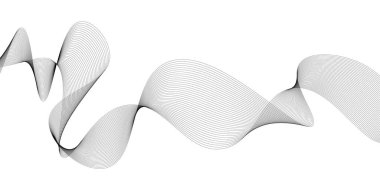 siyah ve beyaz dalgalı çizgili arka plan. Vektör illüstrasyonu