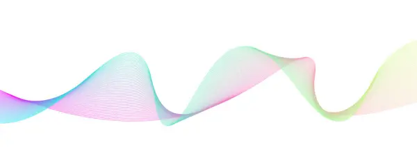 五彩缤纷的运动声波 抽象的背景 矢量说明 — 图库矢量图片