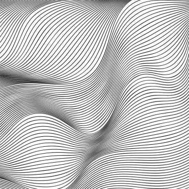 soyut siyah ve beyaz vektör dalga arkaplanı. 