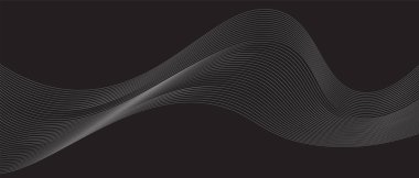 siyah ve beyaz dalgalı çizgili arka plan. Vektör illüstrasyonu