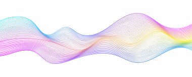 Renkli dalgalı fırça çizgileri arka plan. Vektör illüstrasyonu