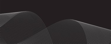 siyah ve beyaz dalgalı çizgili arka plan. Vektör illüstrasyonu