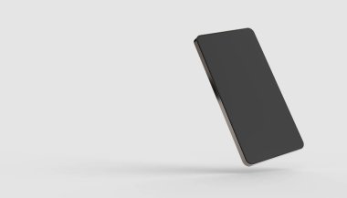 Modern akıllı telefon modeli. Fotokopi alanı olan gerçekçi 3D çizimler. 3d illüstrasyon