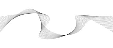 siyah ve beyaz dalgalı çizgili arka plan. Vektör illüstrasyonu