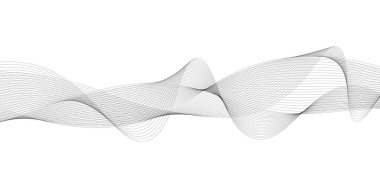 siyah ve beyaz dalgalı çizgili arka plan. Vektör illüstrasyonu