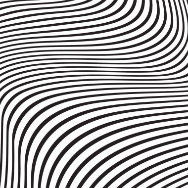 siyah ve beyaz akış çizgileri arka plan. Vektör illüstrasyonu