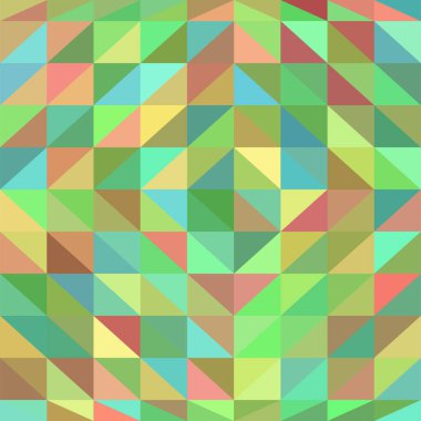 Parlak renklerde üçgen arkaplan. Renkli çokgen pankart şablonu. Vektör illüstrasyonu