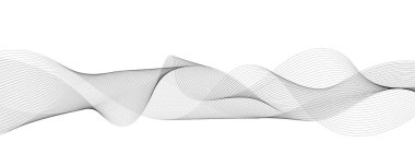 siyah ve beyaz dalgalı çizgili arka plan. Vektör illüstrasyonu