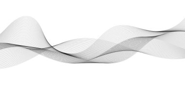 siyah ve beyaz dalgalı çizgili arka plan. Vektör illüstrasyonu