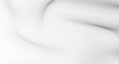 Beyaz arkaplandaki siyah çizgilerin gradyan modelinin vektör çizimi. 