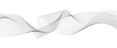 siyah ve beyaz dalgalı çizgili arka plan. Vektör illüstrasyonu