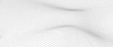 Beyaz arkaplandaki siyah çizgilerin dalgalı modelinin vektör çizimi. 
