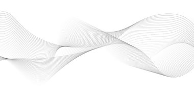 siyah ve beyaz dalgalı çizgili arka plan. Vektör illüstrasyonu