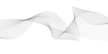 siyah ve beyaz dalgalı çizgili arka plan. Vektör illüstrasyonu