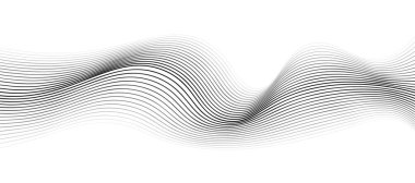 siyah ve beyaz dalgalı çizgili arka plan. Vektör illüstrasyonu