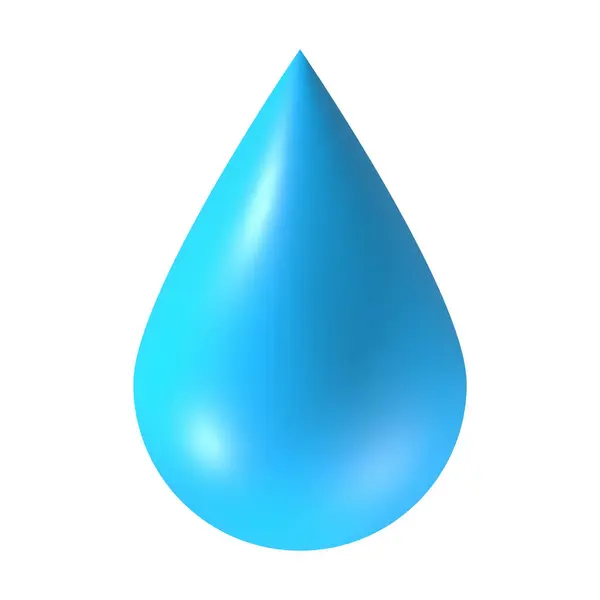 Vector Blue Water Drop Icon White Background — Stock Vector