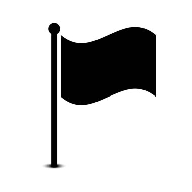 Beyaz üzerine izole edilmiş bayrak simgesi. Vektör illüstrasyonu