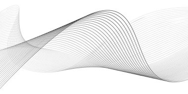 siyah ve beyaz dalgalı arkaplan. Vektör illüstrasyonu